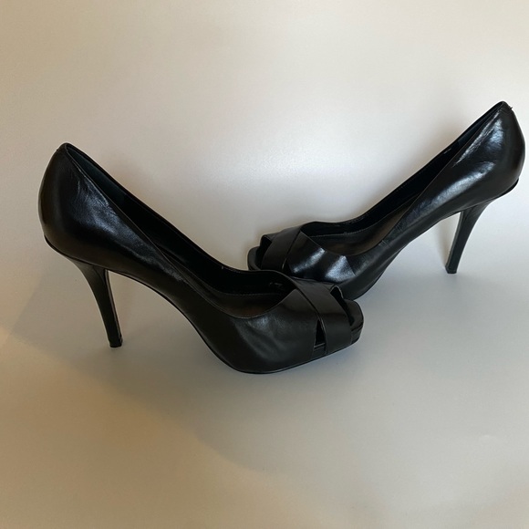 Nine West black 4” peep toe heels NWOT - Picture 3 of 6